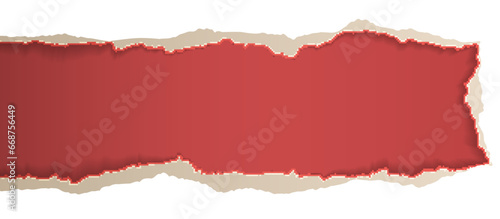 Vector illustration of torn paper with retro styled wallpaper behind.