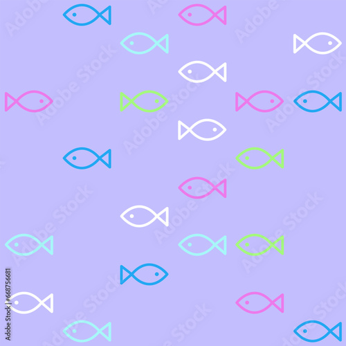 Fish aquarium - seamless pattern