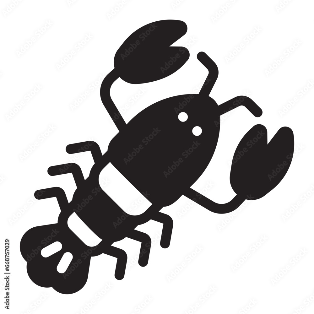 lobster glyph icon lobster glyph icon