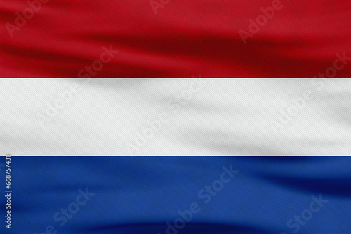 dutch flag netherlands country red white blue stripes photo