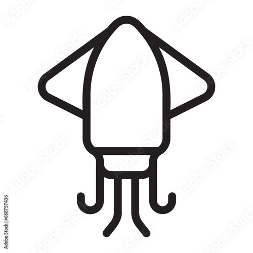 squid line icon