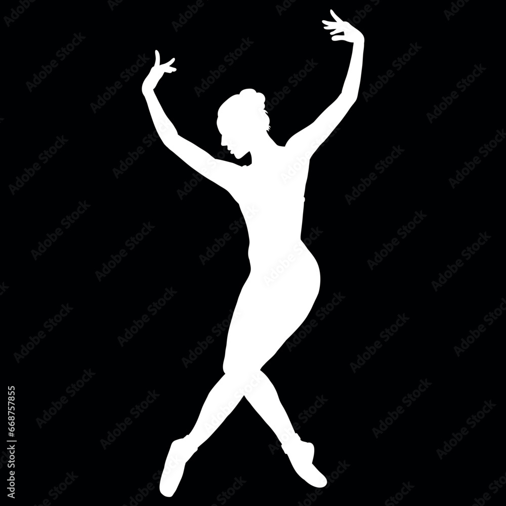 silhouette of a person's modern dance