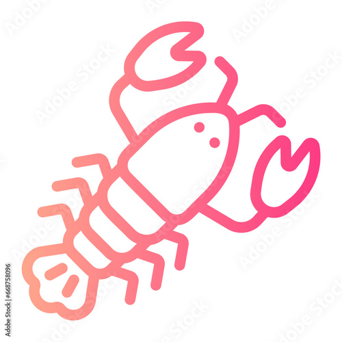 lobster gradient icon