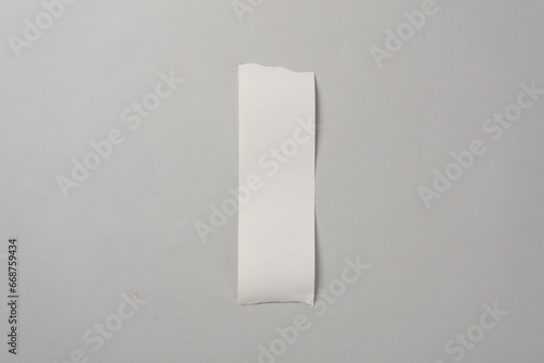 Obraz na plátně Blank Cash Receipt Sales Check on gray background