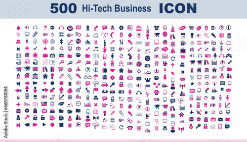 combo icons: business, shopping, device, technology, medical, ecology, food & drink and many more for any cases of life using – vector