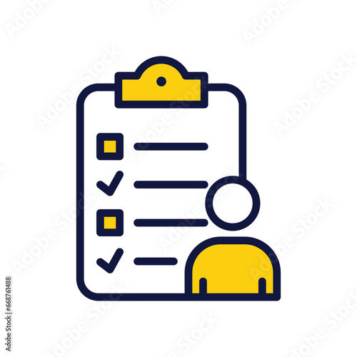 Requirment icon isolate white background vector stock illustration.