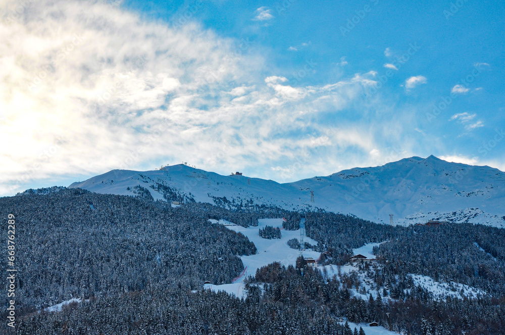 Ski slopes in Bormio resort