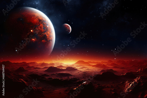 Cosmic Dreams: Mars in a Starlit Universe