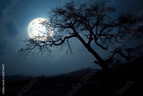 Ethereal Emerge: Fresh Moon in Earth's Embrace © Andrii 