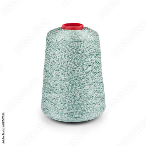large spool of thread  knitting yarn  multi-colored threads