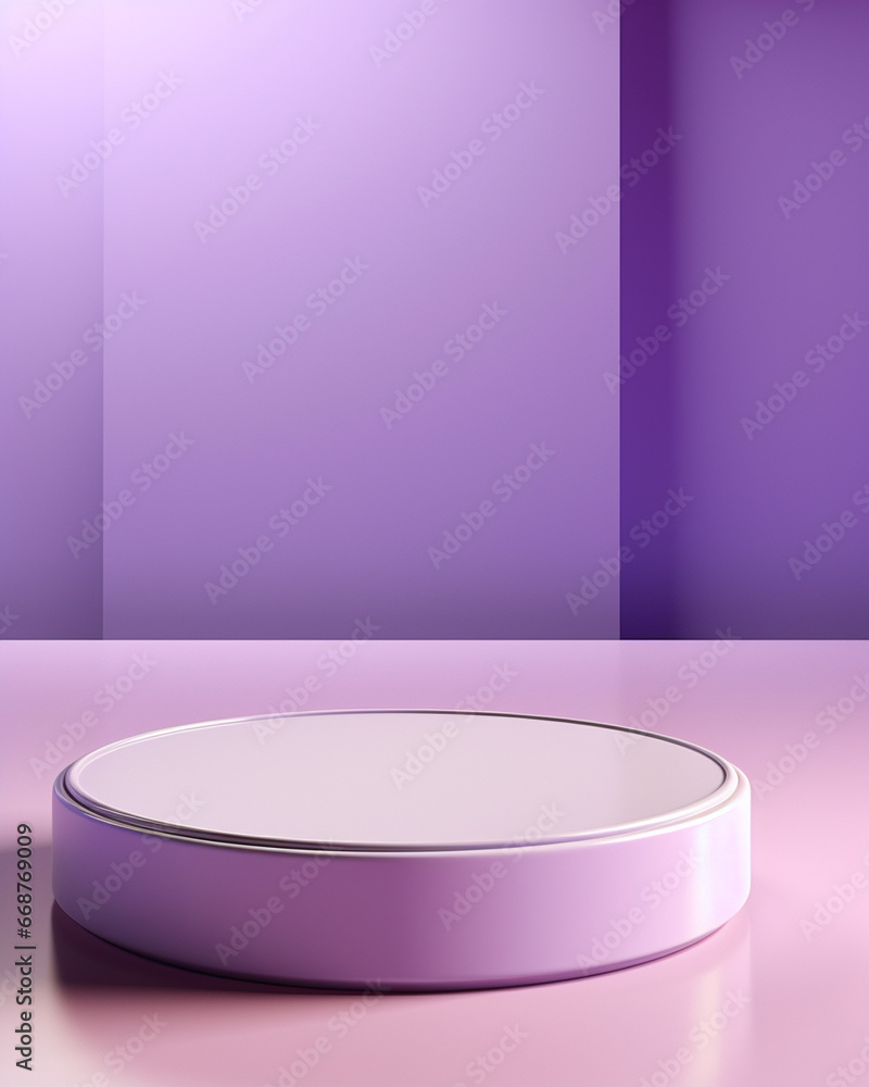 3D rendering of purple product background for cream cosmetics Modern podium background 3D rendering of purple product background for cream cosmetics Modern podium background