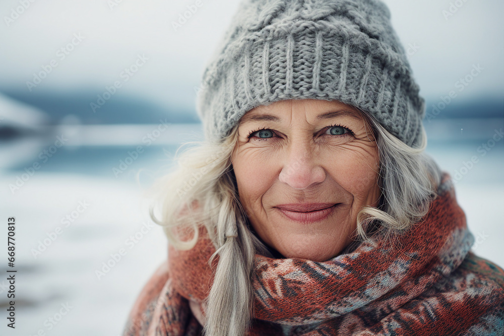 Generative AI picture of wonderful winter view beautiful nature sight