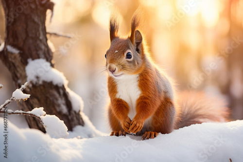 Generative AI picture of wonderful winter view beautiful nature sight © deagreez