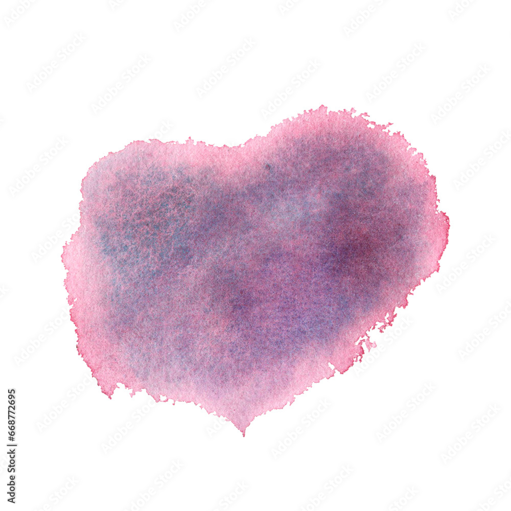 Space star abstract with magical texture isolated on white background. Watercolor hand drawn mystical sketch illustration for design banner, poster, invitation, greeting card Valentines day