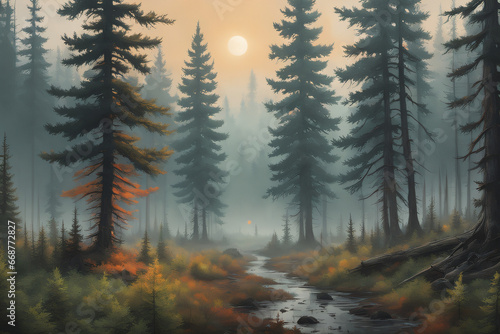 morning in the woods