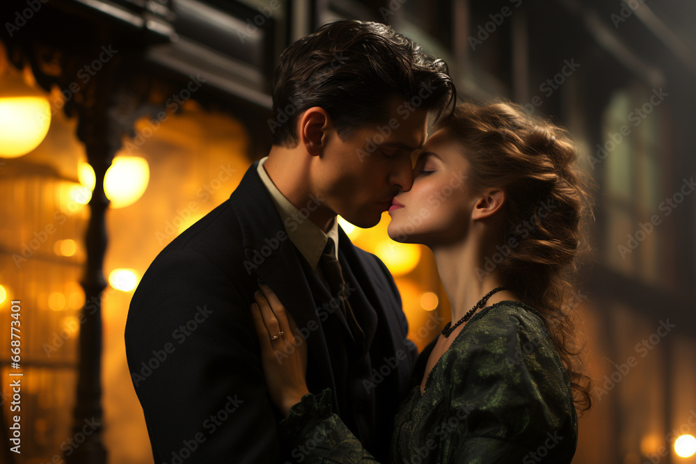 Passionate moments of affection between a deeply in love couple. Ai