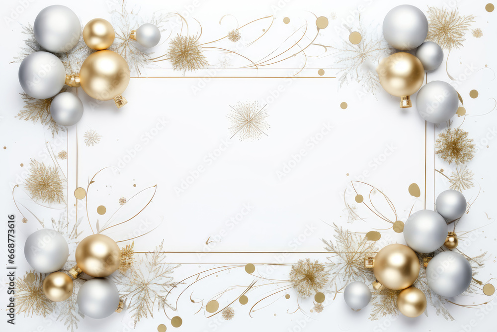 Mock-up of a white Christmas card with Christmas toys Mock-up of a white Christmas card with Christmas toys