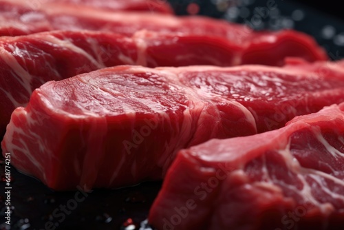 Raw pork meat close-up