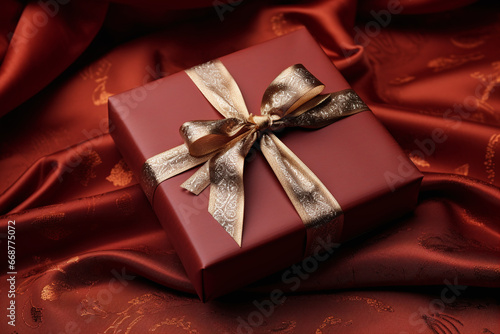 gift box on red background © Elements Design
