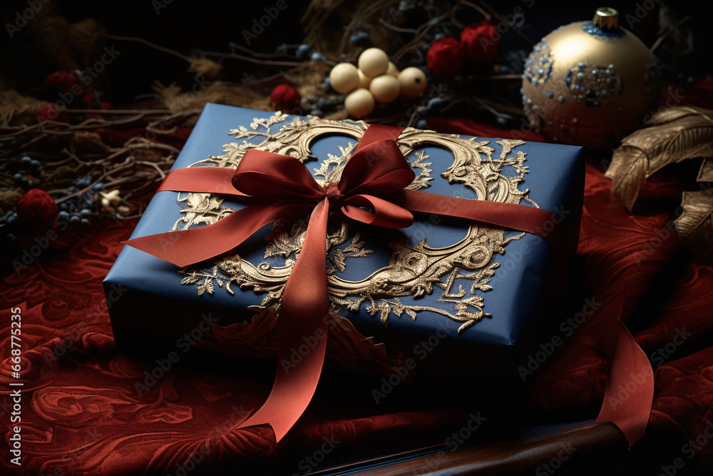 Fototapeta premium christmas presents on the table