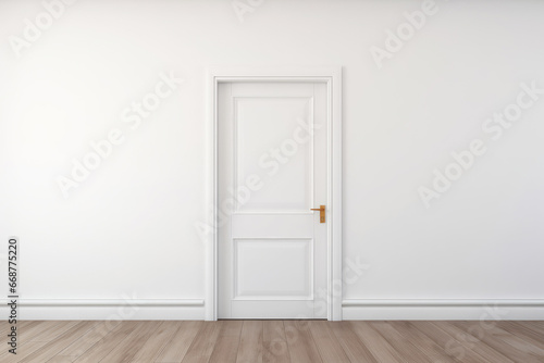 Portal of Emptiness: A Vacant White Door