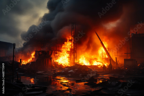 Disastrous Blaze Engulfs Manufacturing Unit