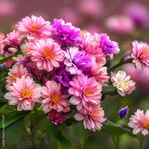 pink and white flowers