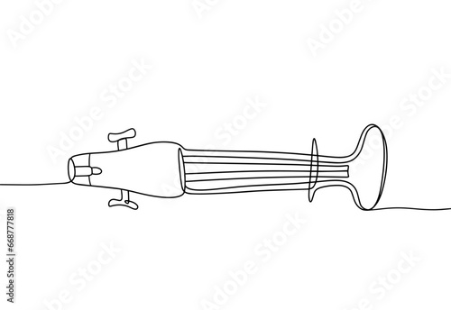 Manual vacuum aspirator. One line