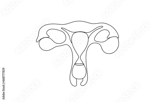Menopause. Hourglass. One line