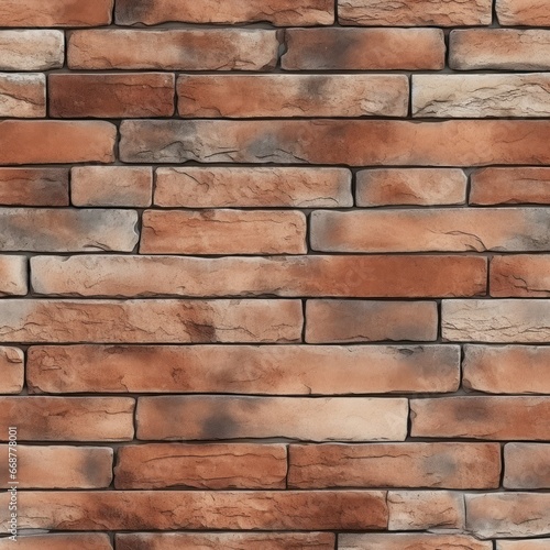 Seamless Brick Texture for Cladding Walls - Tilable Pattern.