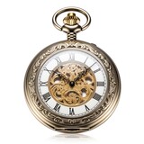 Antique Pocket Watch Engraving on White - Classic Beauty