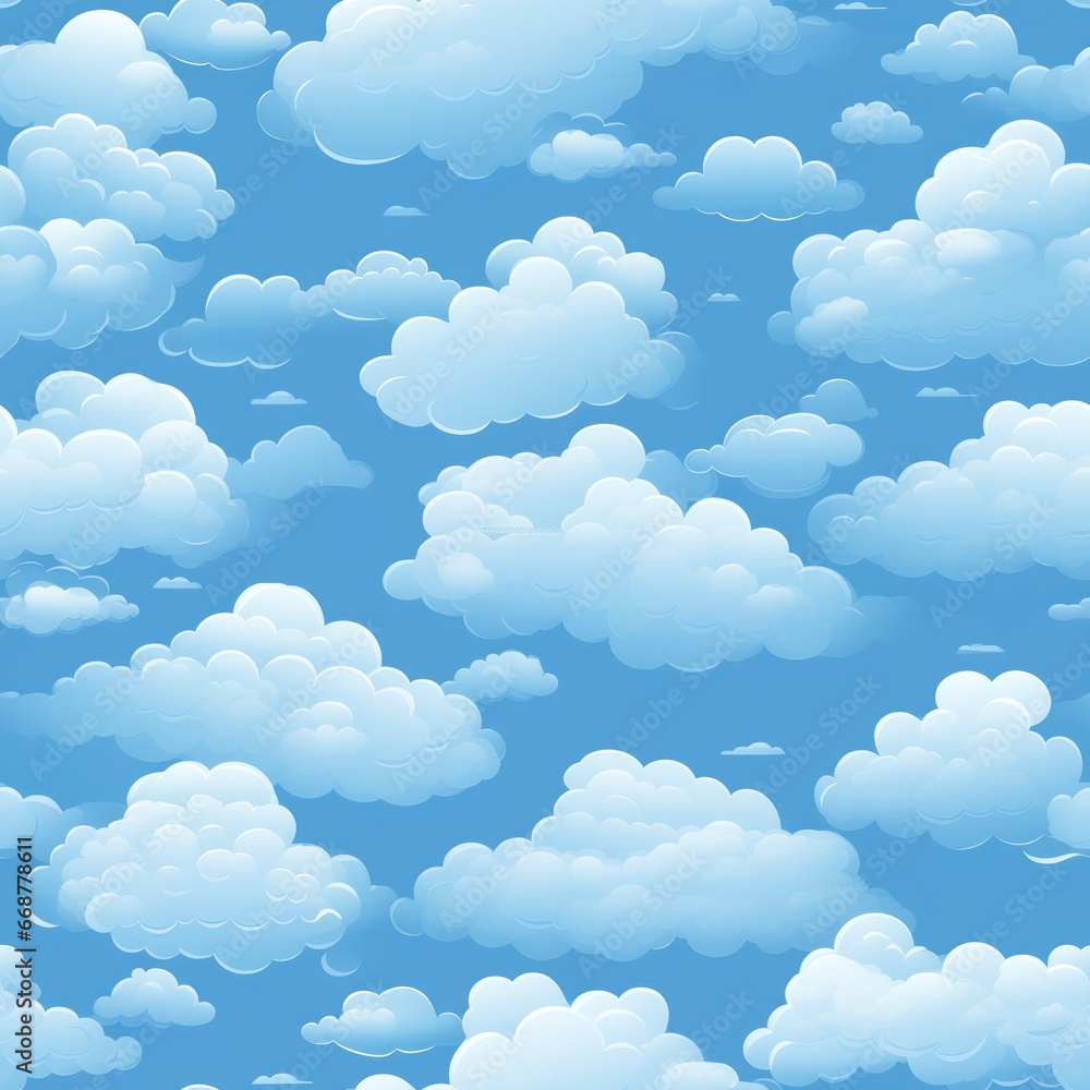 Seamless Cloud Texture for Social Media Posts - Perfect Pattern
