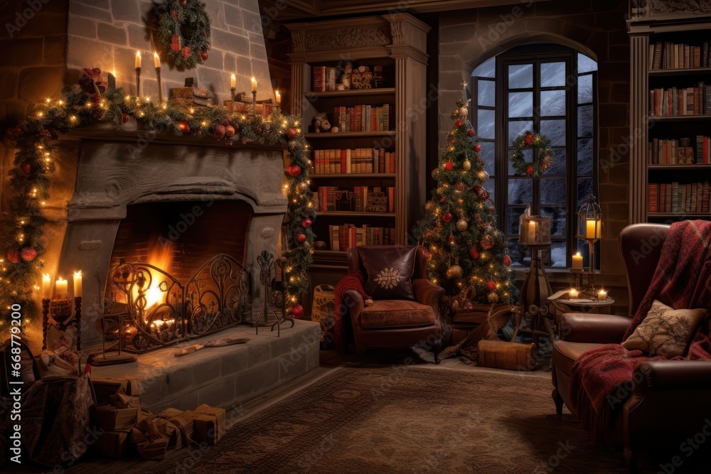 Fireplace & Gifts: A Warm Living Room