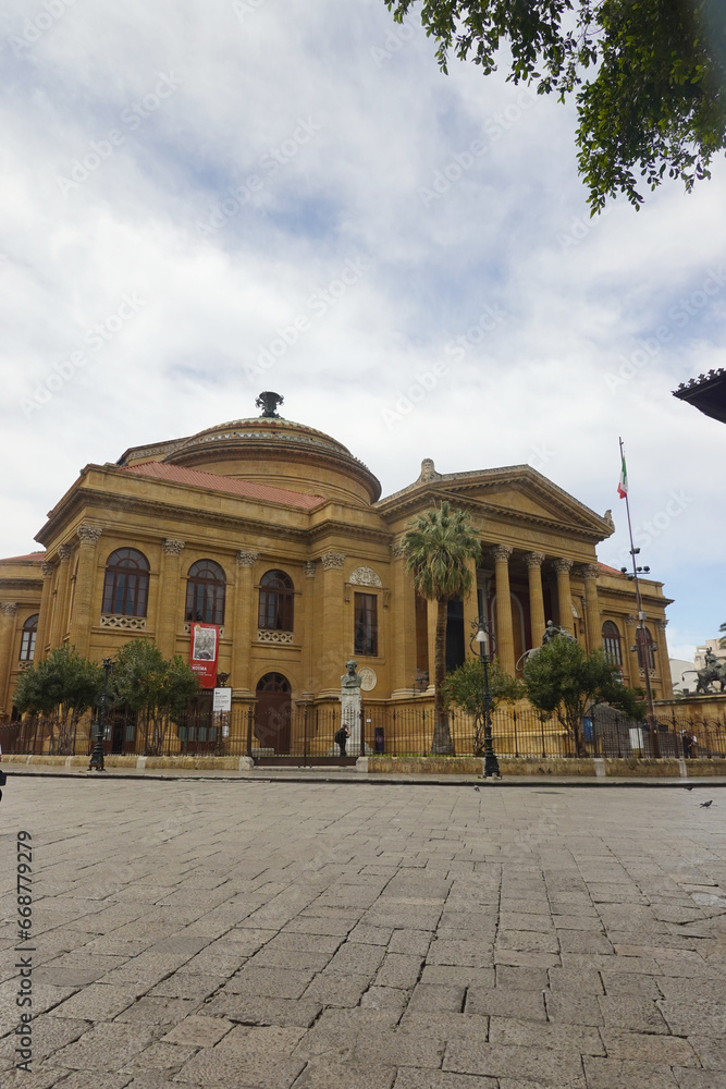 The Teatro Massimo Vittorio Emanuele, Palermo, Sicily
