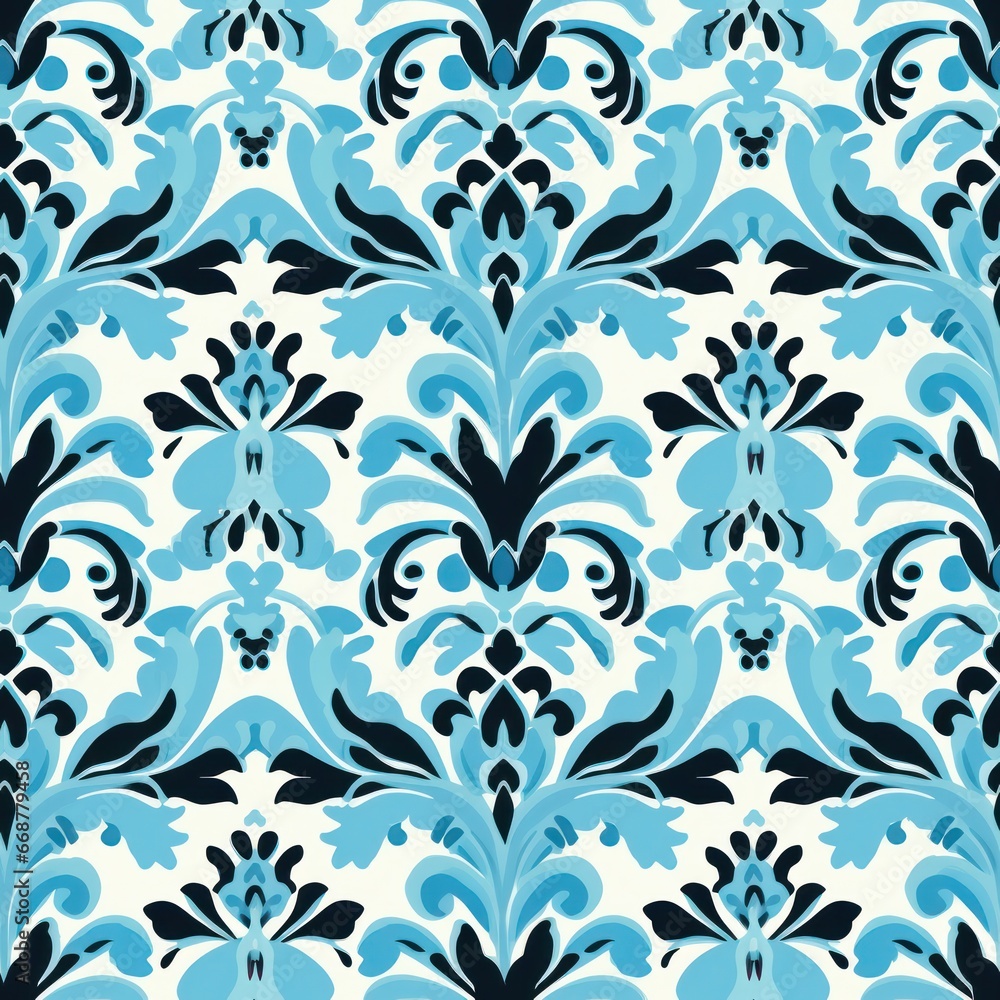 Seamless Damask pattern for throw blankets Seamless Damask pattern for throw blankets