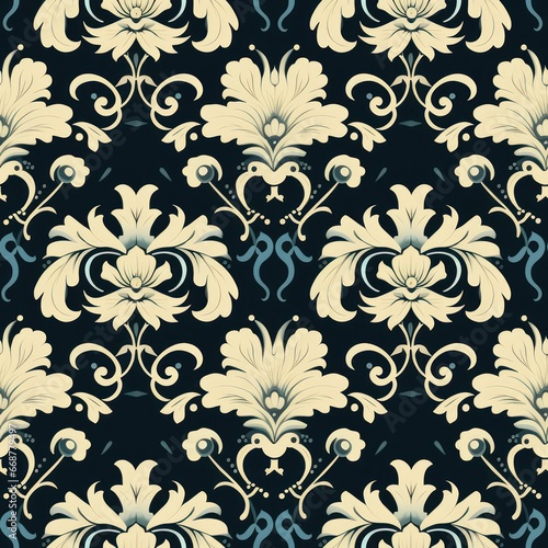 Seamless Damask Print for Throw Blankets - A Perfect Tiling Pattern
