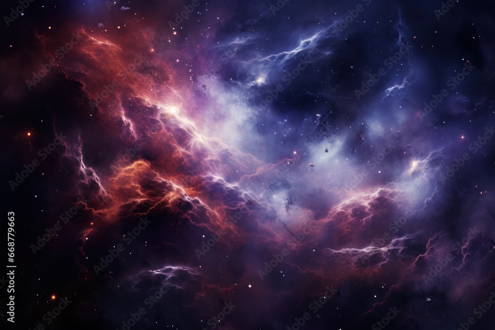 Nebula & Stars in Deep Space.