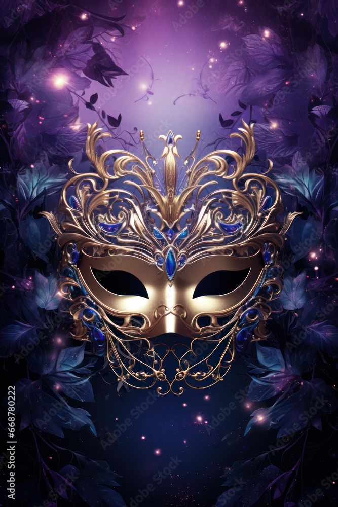 Magical Masquerade Poster Background - Fantasy Theme, Textless