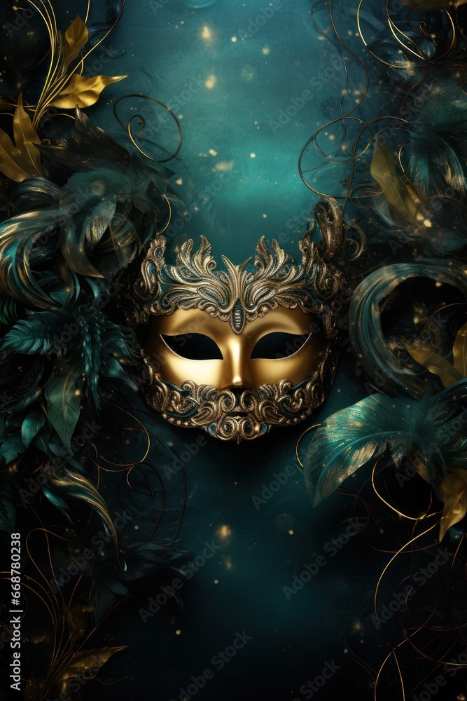 Fantastical Masquerade Poster: Captivating Background, Text-free