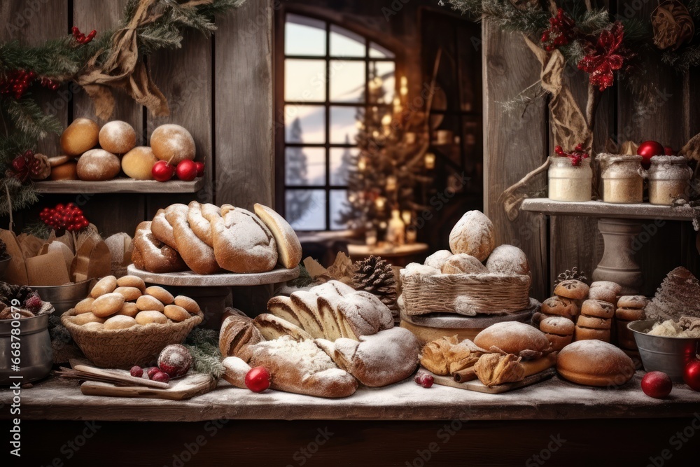 Freshly Baked Christmas Treats at Festive Bakery
