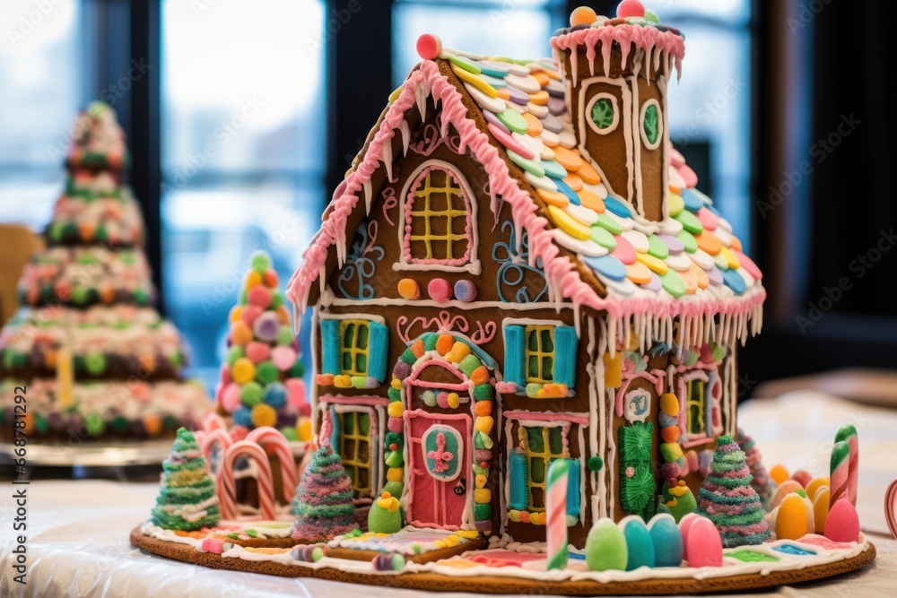 Fototapeta premium Join the Colorful Gingerbread House Contest