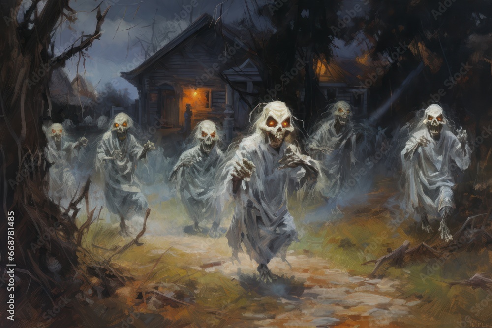 Yard Haunted by Halloween Spirits and Creatures Yard Haunted by Halloween Spirits and Creatures