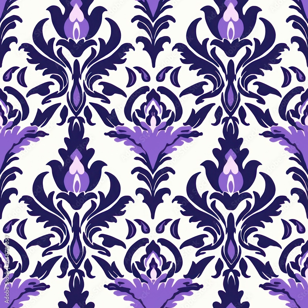 Seamless Ikat Curtain Pattern Seamless Ikat Curtain Pattern