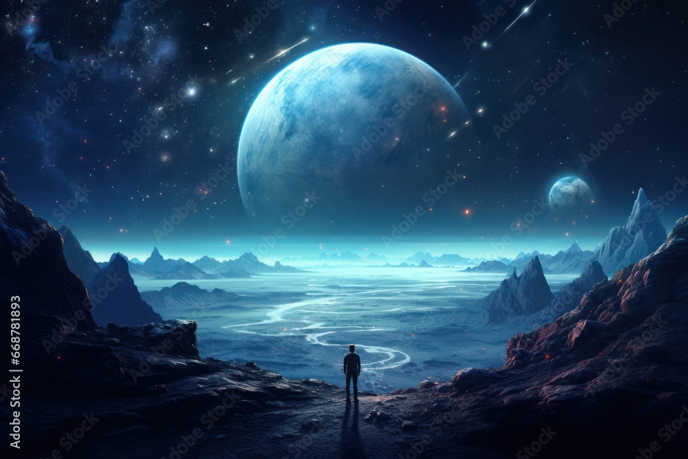 Captivating the Beauty of Space Exploration and Celestial Wonders through Illustration Captivating the Beauty of Space Exploration and Celestial Wonders through Illustration