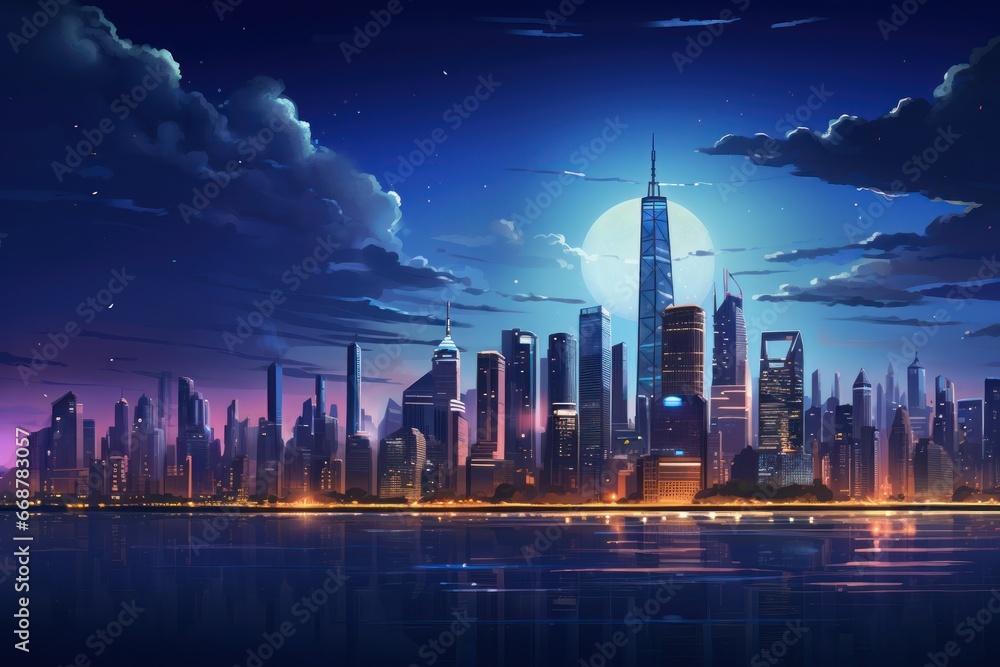 Skylines of Night City.