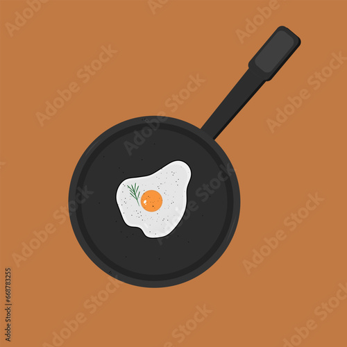 Fried egg vector design