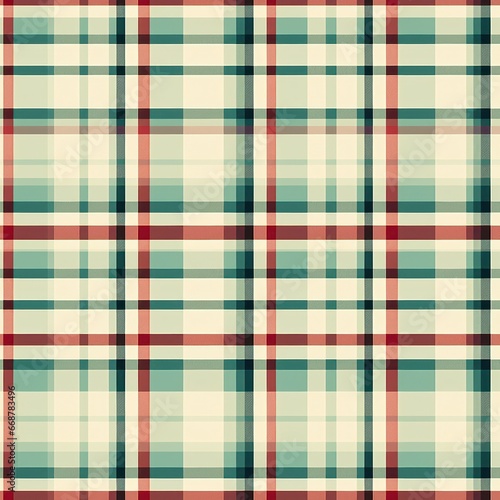Seamless Plaid Pattern with Paper Texture