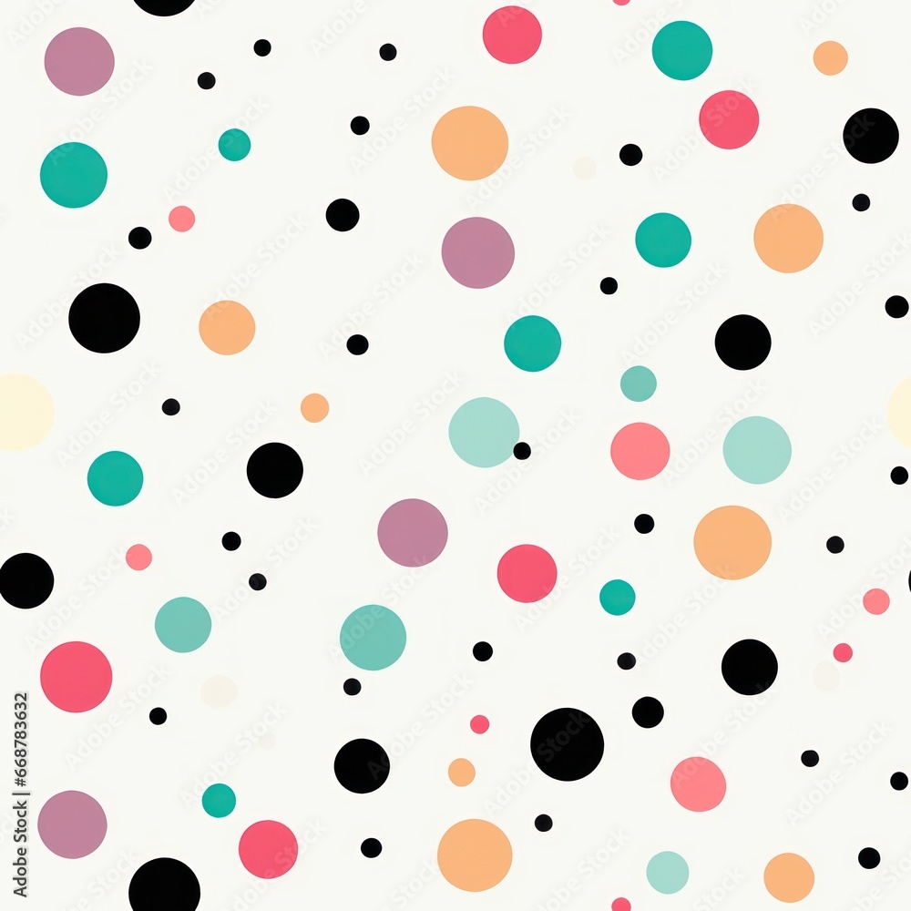 Seamless Polka Dot Notebook Pattern