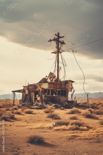 Desolate Wasteland: A Post-Apocalyptic View