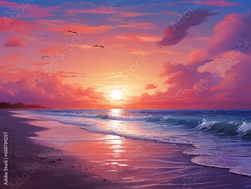 Tranquil Sunset Shore